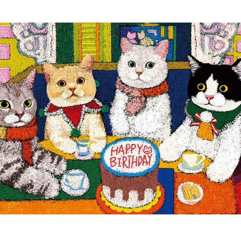 猫的天空之城拼图喵喵生日会猫咪拼图1000片高级感治愈解压玩具女