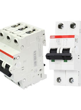 ABB微型断路器 S200系列2p3p4p 80A100A大电流空气开关C型6KA