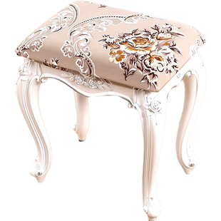 弹力方形小板凳套化妆梳妆台美甲钢琴椅子套欧式沙发矮木凳子套罩