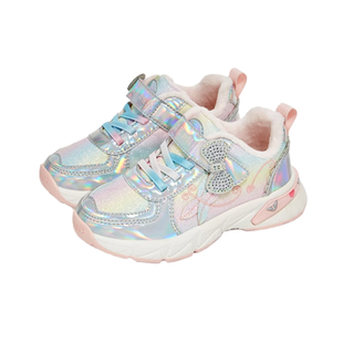 泰兰尼斯童鞋2024新款冬季女童甜心运动鞋儿童加绒保暖棉鞋女孩鞋