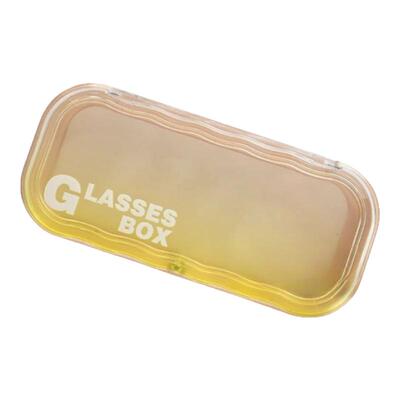 眼镜盒 透明渐变眼镜盒ins简约时尚墨镜收纳盒学生男女高颜值抗压