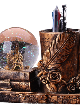 笔筒沙漏水晶球音乐盒