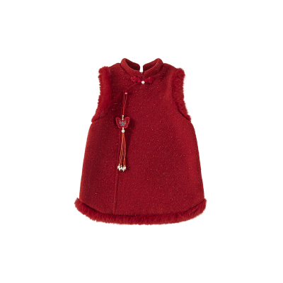 INSbobo儿童唐装毛毛国风旗袍