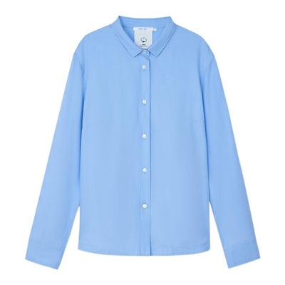 klee休闲风桑蚕丝棉丝棉斜纹衬衫