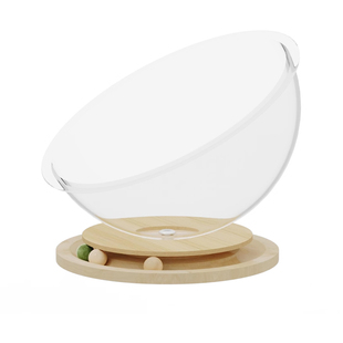 太空舱猫窝四季通用高透亚克力实木转盘冰窝猫咪玩具猫床一体春夏