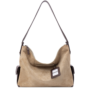 NESBIT【文艺青年】真皮男包hobo复古托特包大容量通勤单肩斜挎包