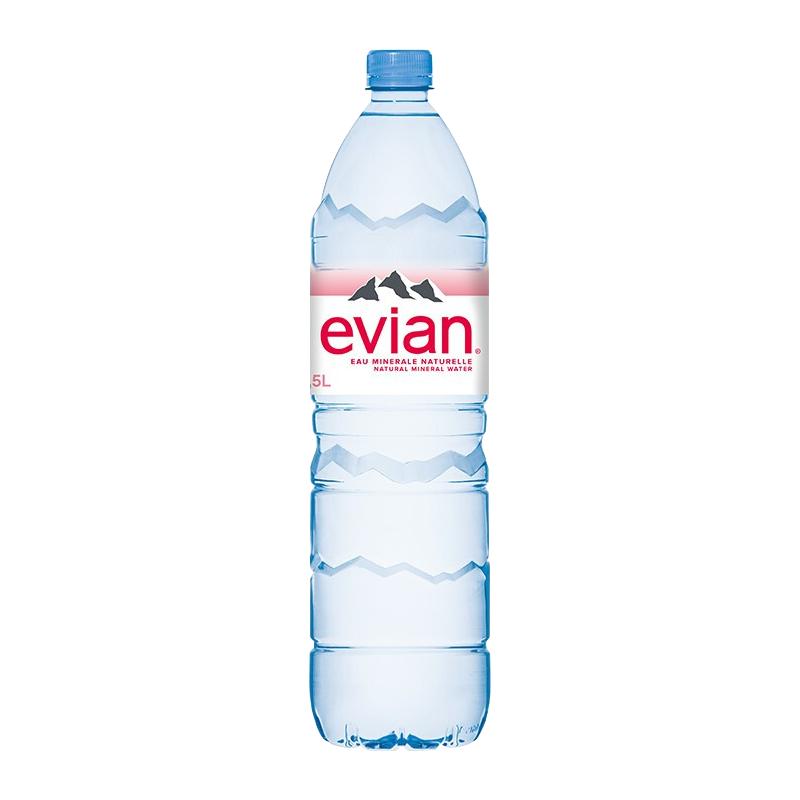 evian依云矿泉水330ml/500ML整箱24瓶法国进口高端天然饮用水