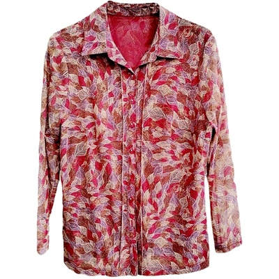 长袖网纱衬衫妈妈春装中年女装