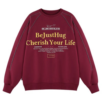 BJHG不计后果 美式圆领卫衣男款秋冬季长袖T恤暖皮恒温运动外套女