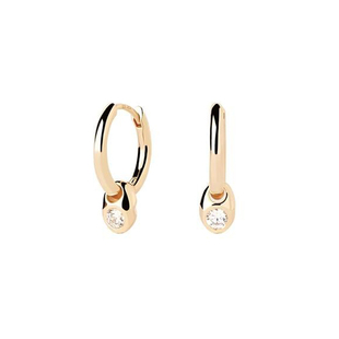 PDPAOLA小金豆转运耳饰女925银防过敏耳钉镶锆简约生日礼物Delta