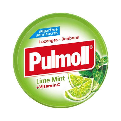 【冠军推荐】德国进口pulmoll飚摩无糖润喉糖青柠味维生素C润喉糖