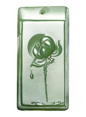 俄罗斯碧玉御府荷花碧玉挂件