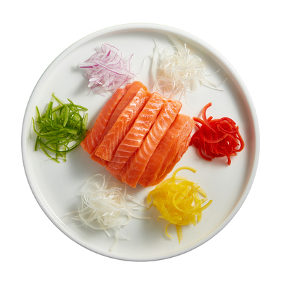 天蕴新疆三文鱼捞生刺生虹鳟鱼三文鱼块生鲜料理开袋即食鱼肉国产