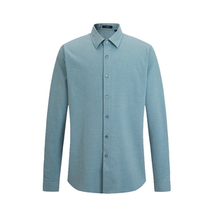 【易打理】LONDA 伦德马男士长袖衬衫商务休闲纯色百搭衬衣上衣