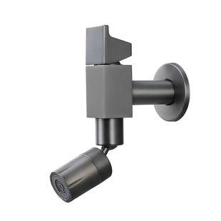 全铜枪灰色拖把池水龙头阳台墩布池快开龙头钢琴键可旋转万向水嘴