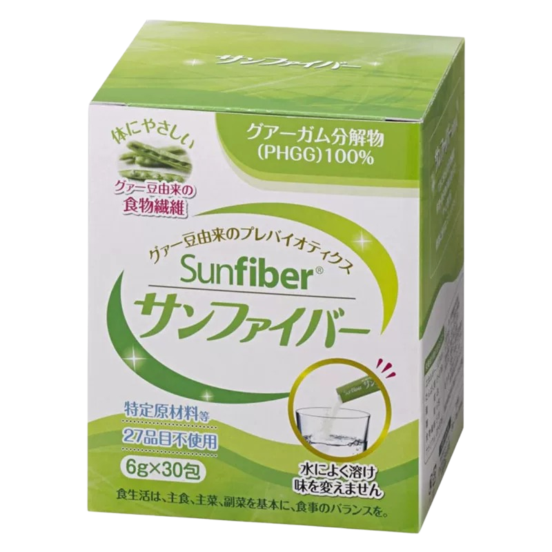 日本代购SUNFIBER瓜儿豆水溶性膳食纤维粉30包/盒