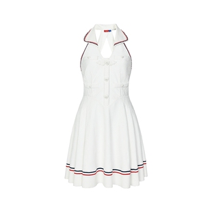 【明星同款】lefame拉飞姆新中式网球运动收腰A摆辣妹连衣裙