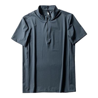 干练有型 轻量化面料夏季高端男士速干透气半拉链训练休闲短袖T恤