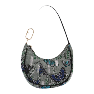 【女神节礼物】FURLA芙拉PRIMAVERA织物小号女士单肩腋下新月包