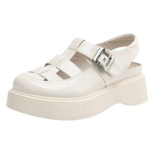 达芙妮凉鞋女款夏季罗马女鞋2026新款包头皮鞋厚底镂空单鞋猪笼鞋