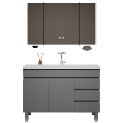 欧派海洋陶瓷一体盆落地式浴室柜