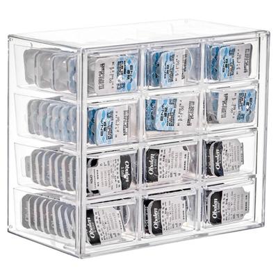 日抛美瞳收纳盒透明九宫格