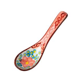 绿影陶瓷小勺子复古高颜值汤勺个人专用家用餐具饭勺汤匙调羹新款