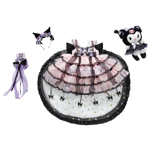 库洛米洛丽塔公主裙套装甜美可爱女童连衣裙2025新款生日礼服裙夏