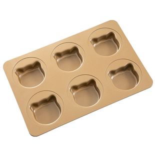 喜之焙英式麦芬面包6连汉堡胚烤盘日式红豆包麦满分带盖喜饼模具