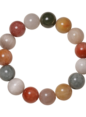 天然猫眼拉丝彩兔毛手链送礼物女