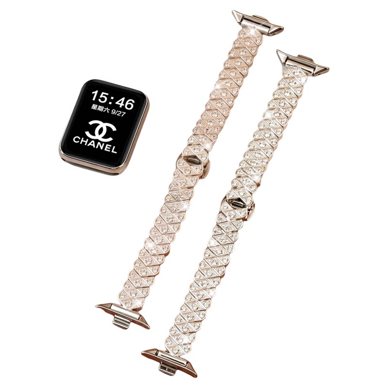 适用小米手环10pro锆石全铜菱形镶钻表带9pro运动8pro智能红米watch6腕表带watch5女生watch4秋季表链