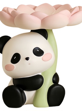 熊猫钥匙收纳玄关装饰品摆件入户门口鞋柜客厅家居乔迁新居礼品