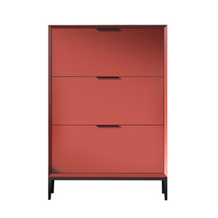 意式极简烤漆超薄鞋柜翻斗式实木家用门口小户型省空间极窄玄关柜