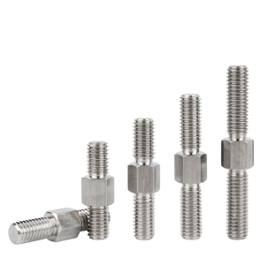 304不锈钢双头螺栓正反牙螺丝双头螺杆螺柱牙棒丝杆内外六角M3-M6