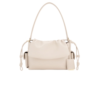 CHARLES&KEITH25秋新品CK2-20671785双口袋多背法翻盖云朵手提包