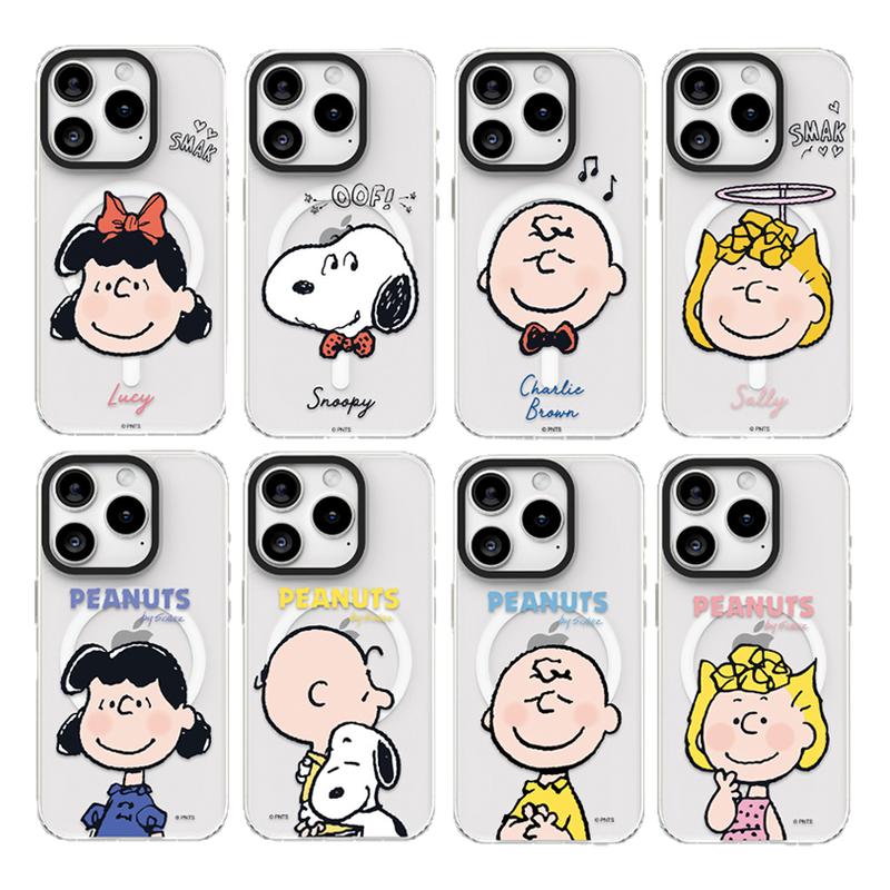 史努比snoopy查理布朗卡通插画动漫漫画适用于苹果iPhone15promax防摔透明17promax手机壳磁吸16p
