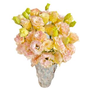 黄色洋桔梗鲜花云南直发家用客厅水培花束真花鲜切花重瓣桔梗花