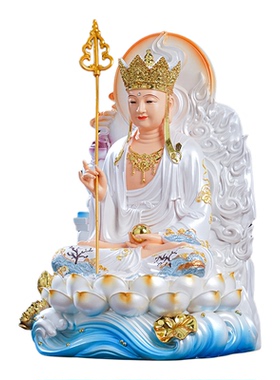 九华山树脂地藏王菩萨像供奉摆件