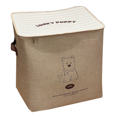 纯色加厚布艺防尘拉链袋收纳箱