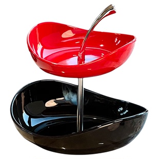 尊慕斯多层果盘家用客厅茶几高颜值陶瓷摆放盘糖果零食收纳干果盆