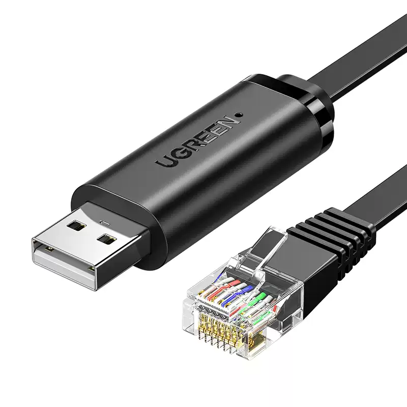 绿联 USB转console调试线通用华为思科中兴锐捷路由器工业交换机