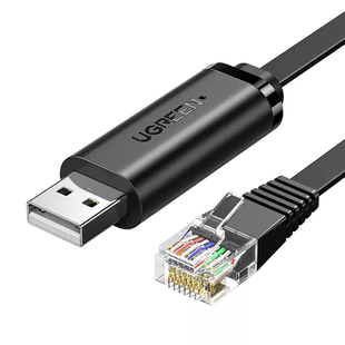 绿联 USB转console调试线通用华为思科中兴锐捷路由器工业交换机