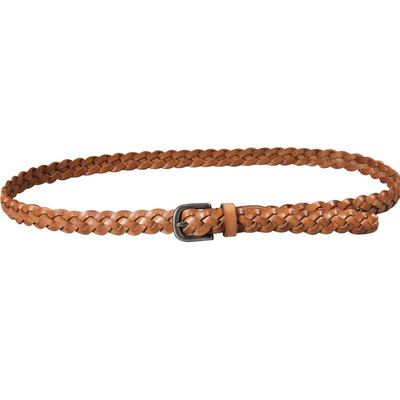 1.9cm编织皮带女真皮细款