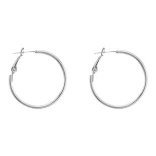 85度灰欧美轻奢圆形大圈圈耳圈2026年新款潮耳环气质高级感耳饰女