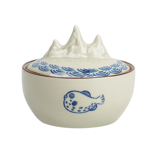 陶瓷火锅砚台书法专用带盖保湿墨碟不干墨毛笔墨汁碟墨盒文房四宝