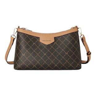 稻草人包包女2026新款小众复古单肩包高级感妈妈包老花斜挎包正品