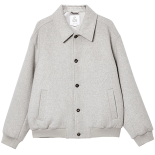 杰克琼斯男装质感羊髦秋季新款羊毛混纺经典简约翻领毛呢大衣外套