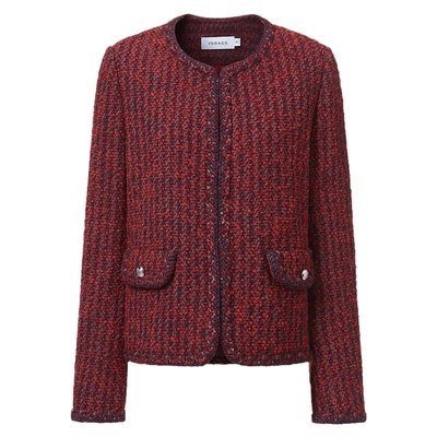 VGRASS手工花边粗花呢小香外套