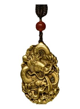 铜臻艺术全铜龙牌盘玩手工把玩件