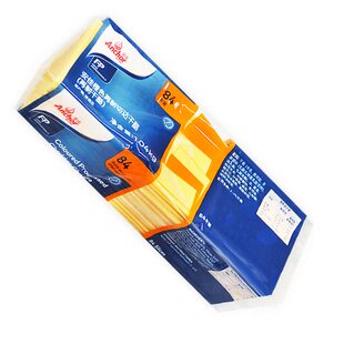 安佳芝士片橙色84片进口再制黄车达干酪奶酪片汉堡三明治商用整箱